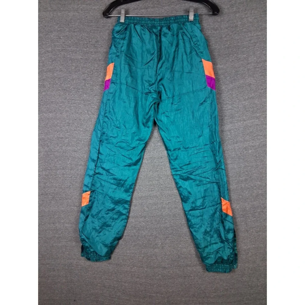 VTG Original Marines Small Green Retro Rave 80s Jogging Track Pants Streetwear